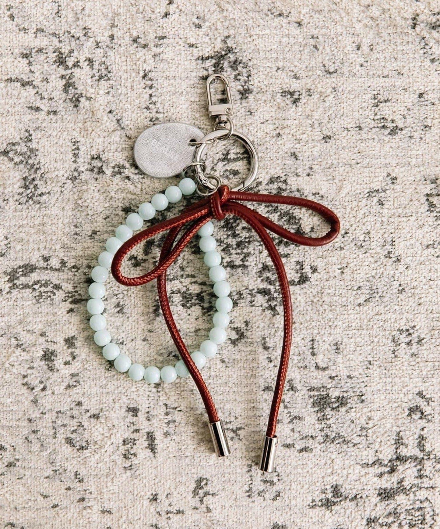 【BEAURE ビュレ】皮革蝴蝶結+珍珠吊墜