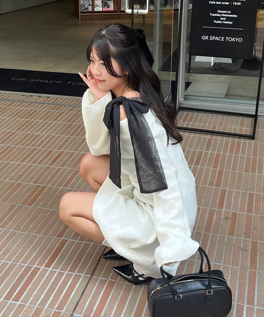 【Ribbon Collection】多穿法針織連衣裙