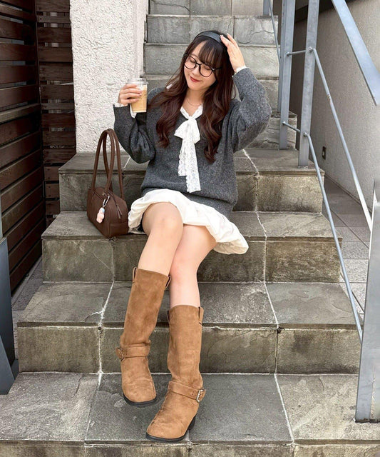 【Ribbon Collection】蕾絲拼接泡泡袖迷你連衣裙