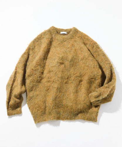 長毛針織圓領套頭衫