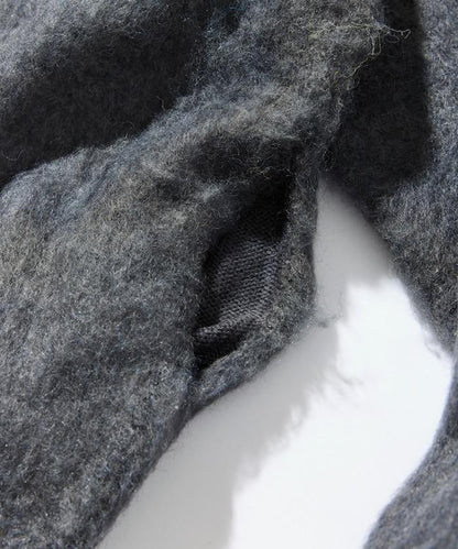 長毛針織圓領套頭衫