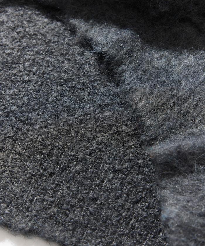 長毛針織圓領套頭衫