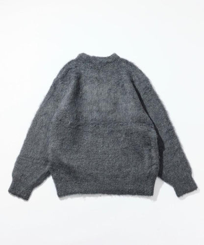 長毛針織圓領套頭衫