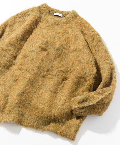 長毛針織圓領套頭衫