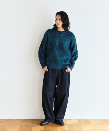 長毛針織圓領套頭衫