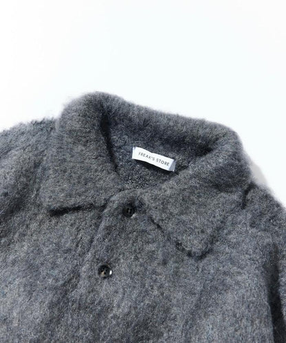 長絨毛針織POLO領毛衣