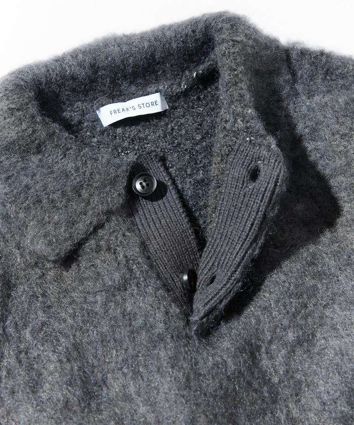 長絨毛針織POLO領毛衣