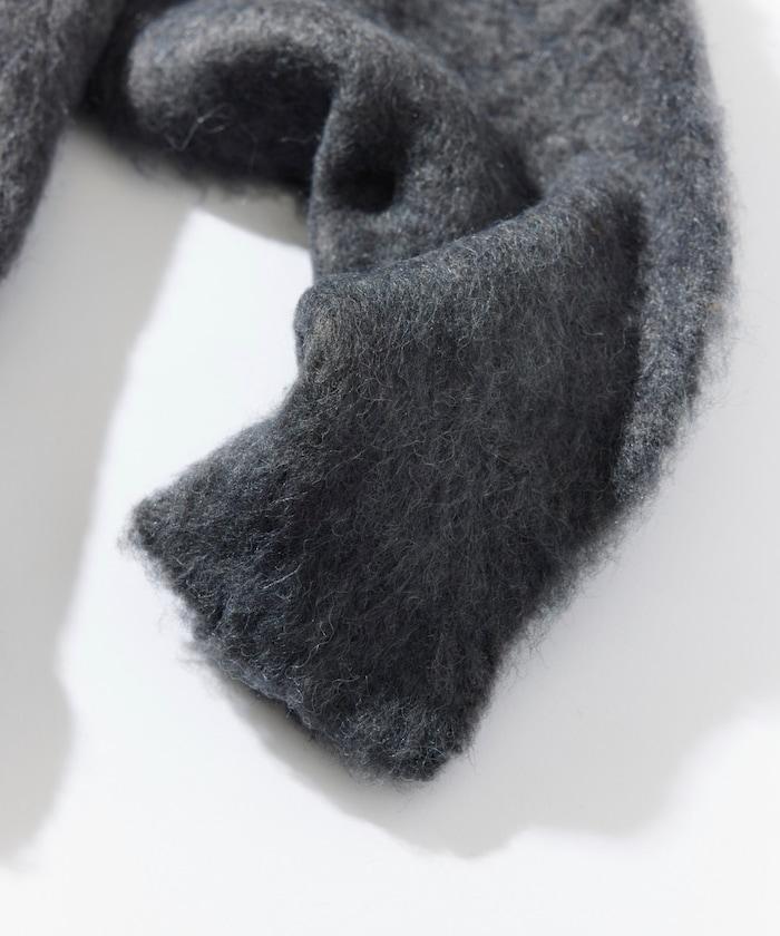 長絨毛針織POLO領毛衣