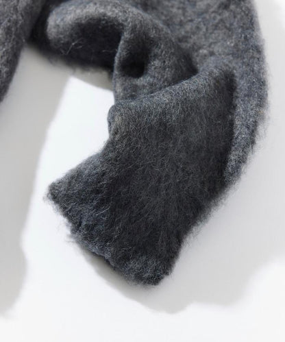 長絨毛針織POLO領毛衣