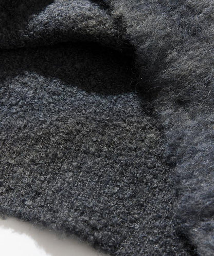 長絨毛針織POLO領毛衣