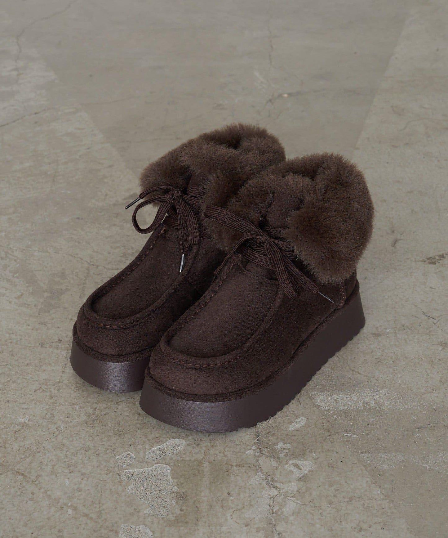 厚底羊羔絨短靴