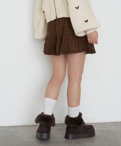 厚底羊羔絨短靴