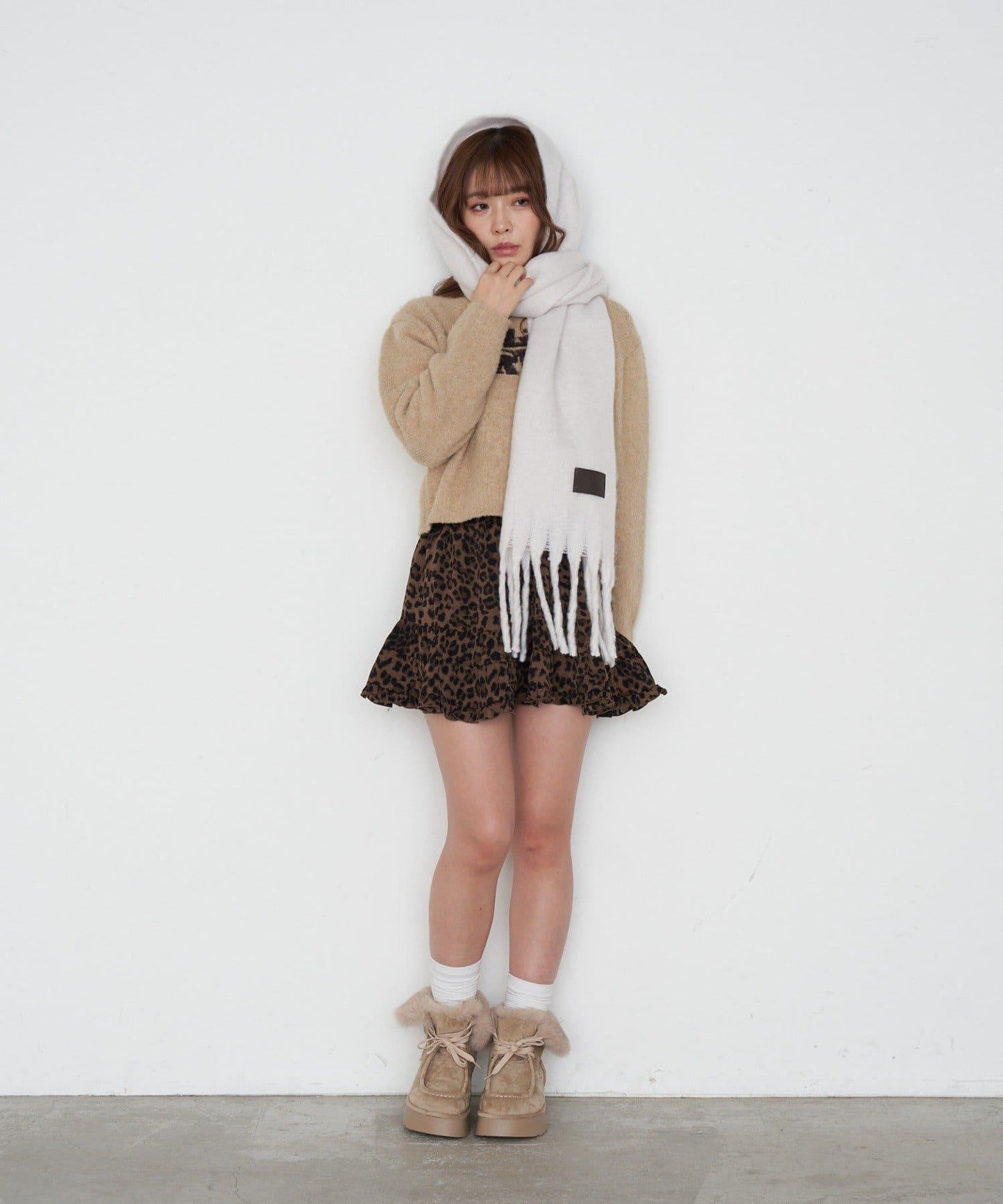 厚底羊羔絨短靴