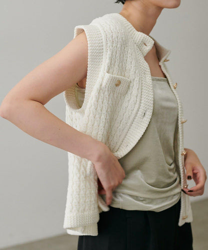 【LARUTA】毛圈圓領針織背心