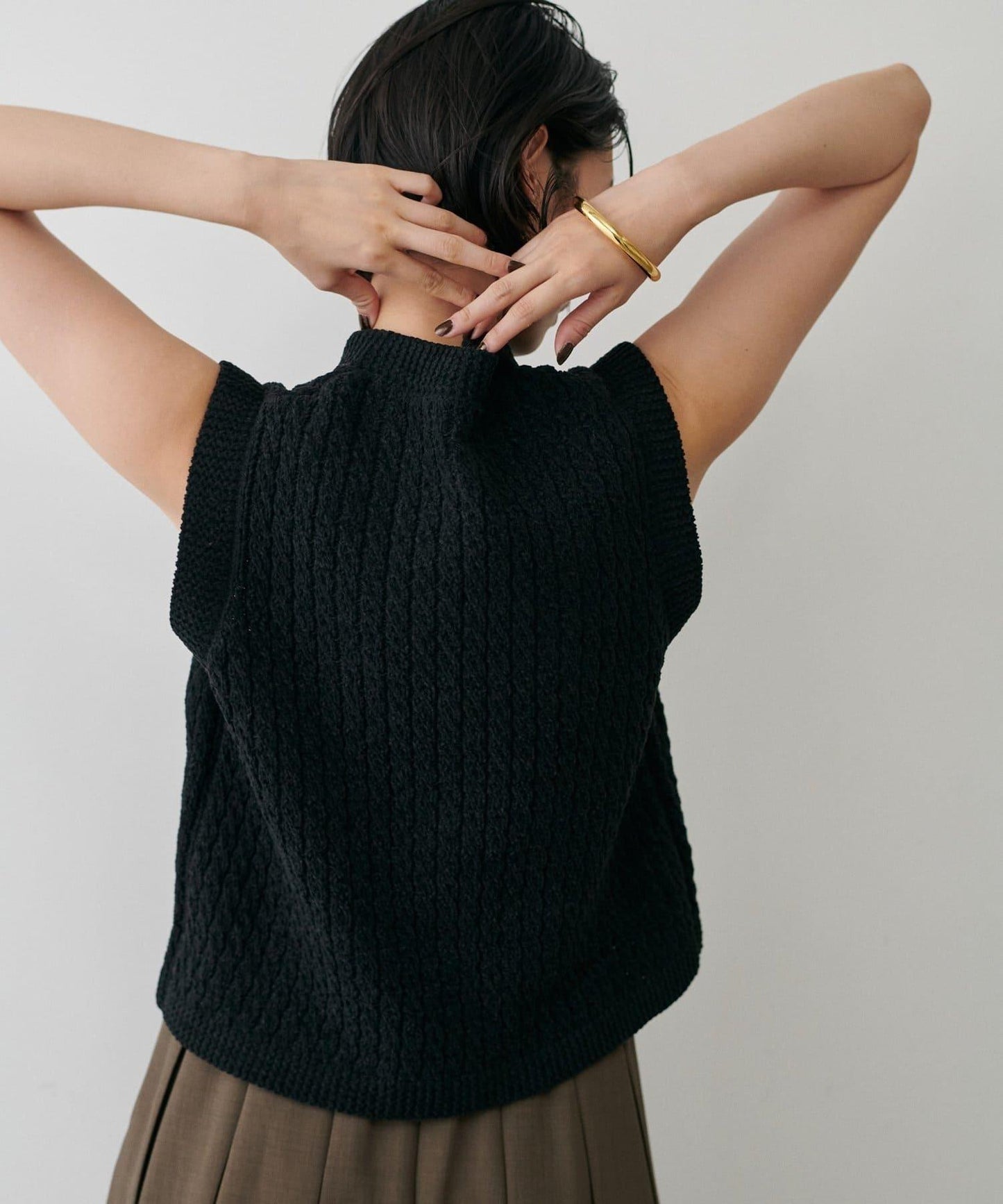 【LARUTA】毛圈圓領針織背心