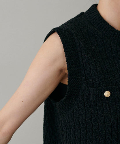 【LARUTA】毛圈圓領針織背心