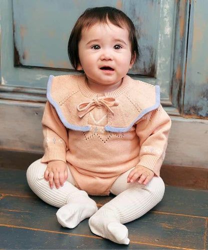 針織嬰兒假領