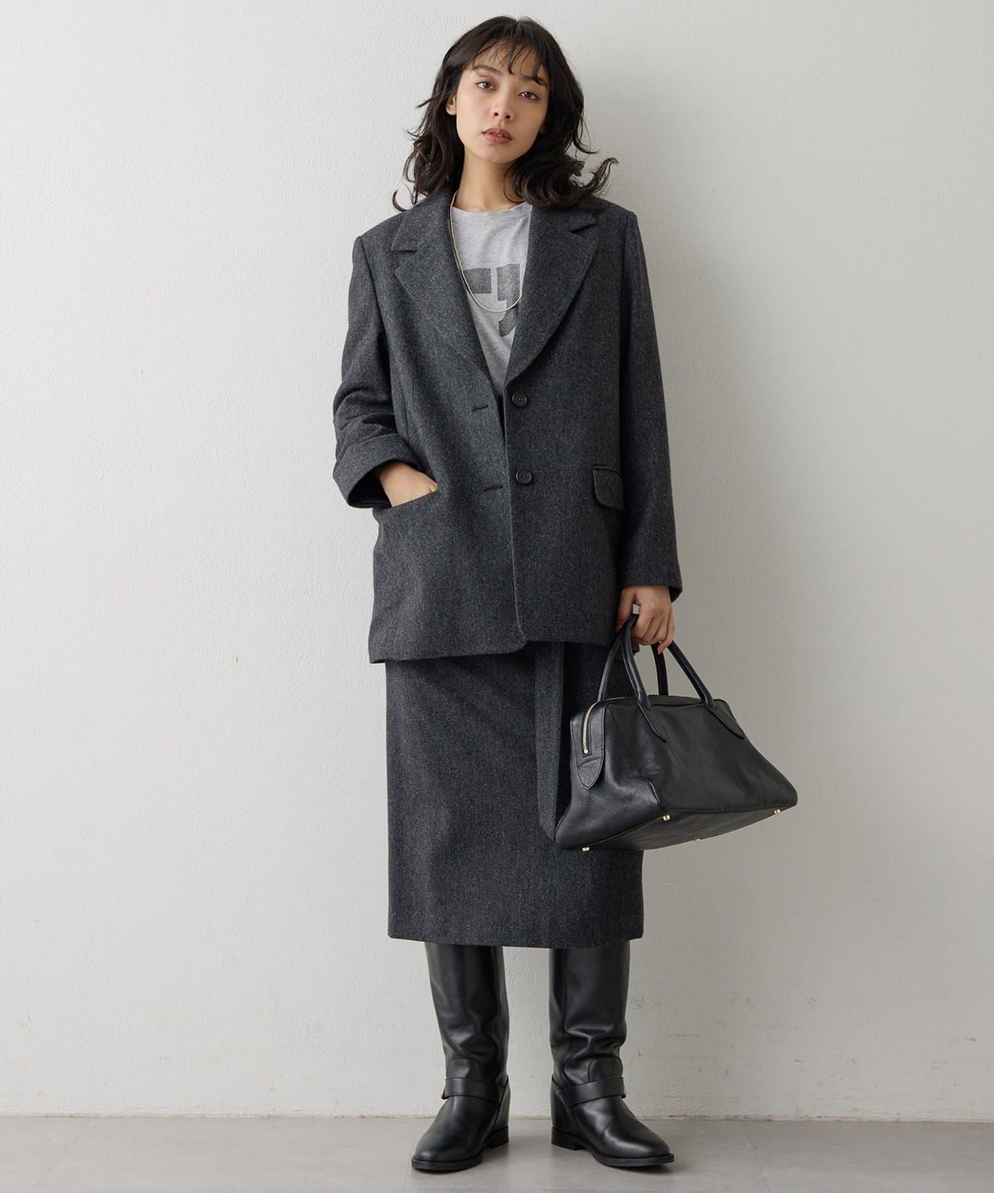 羊毛單排扣夾克