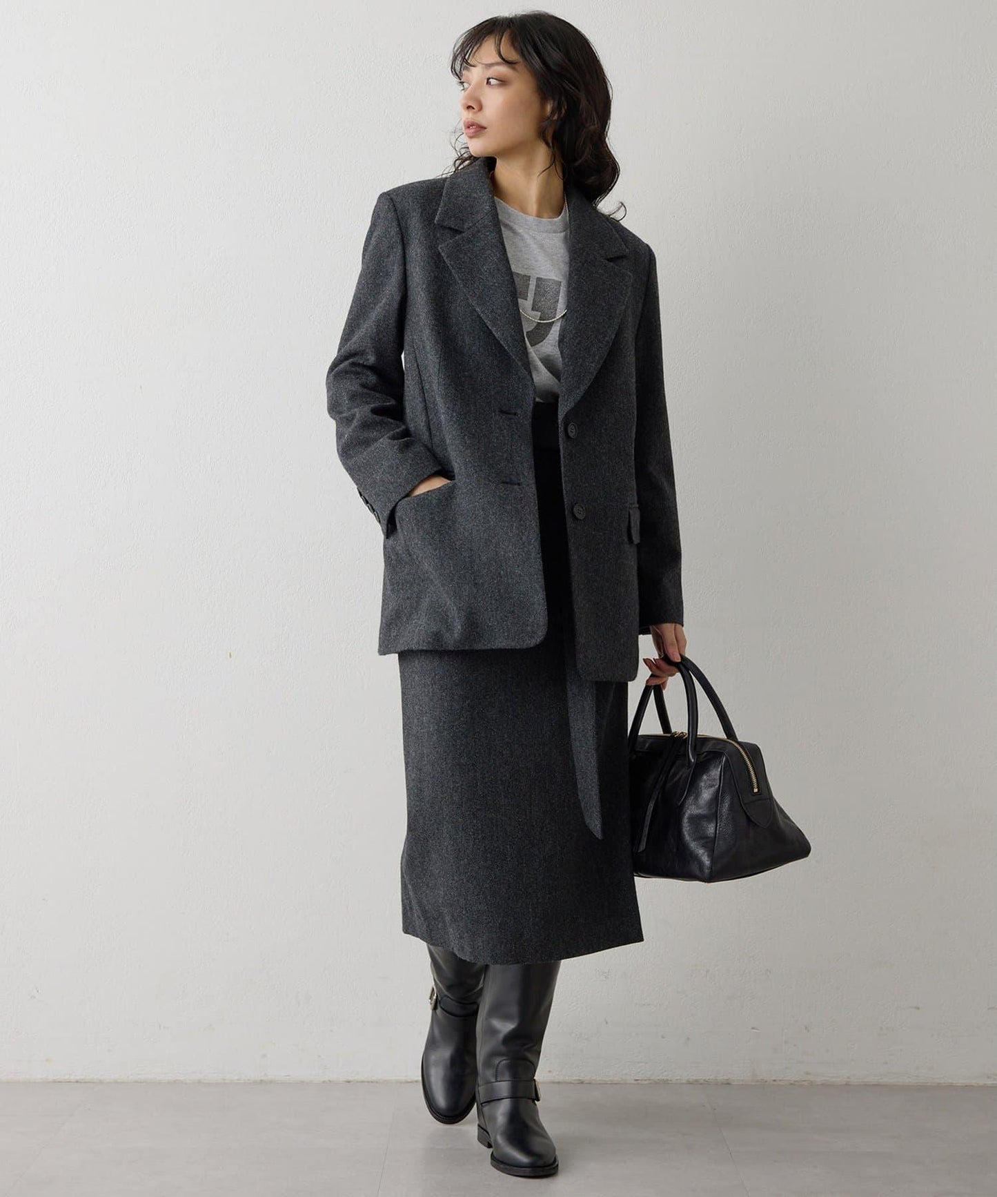 羊毛單排扣夾克