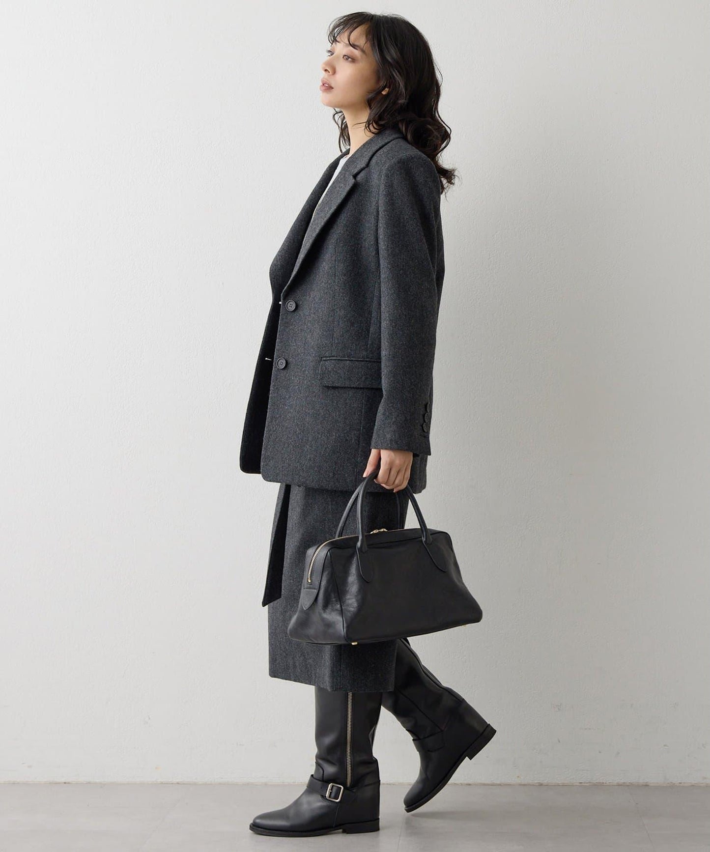 羊毛單排扣夾克