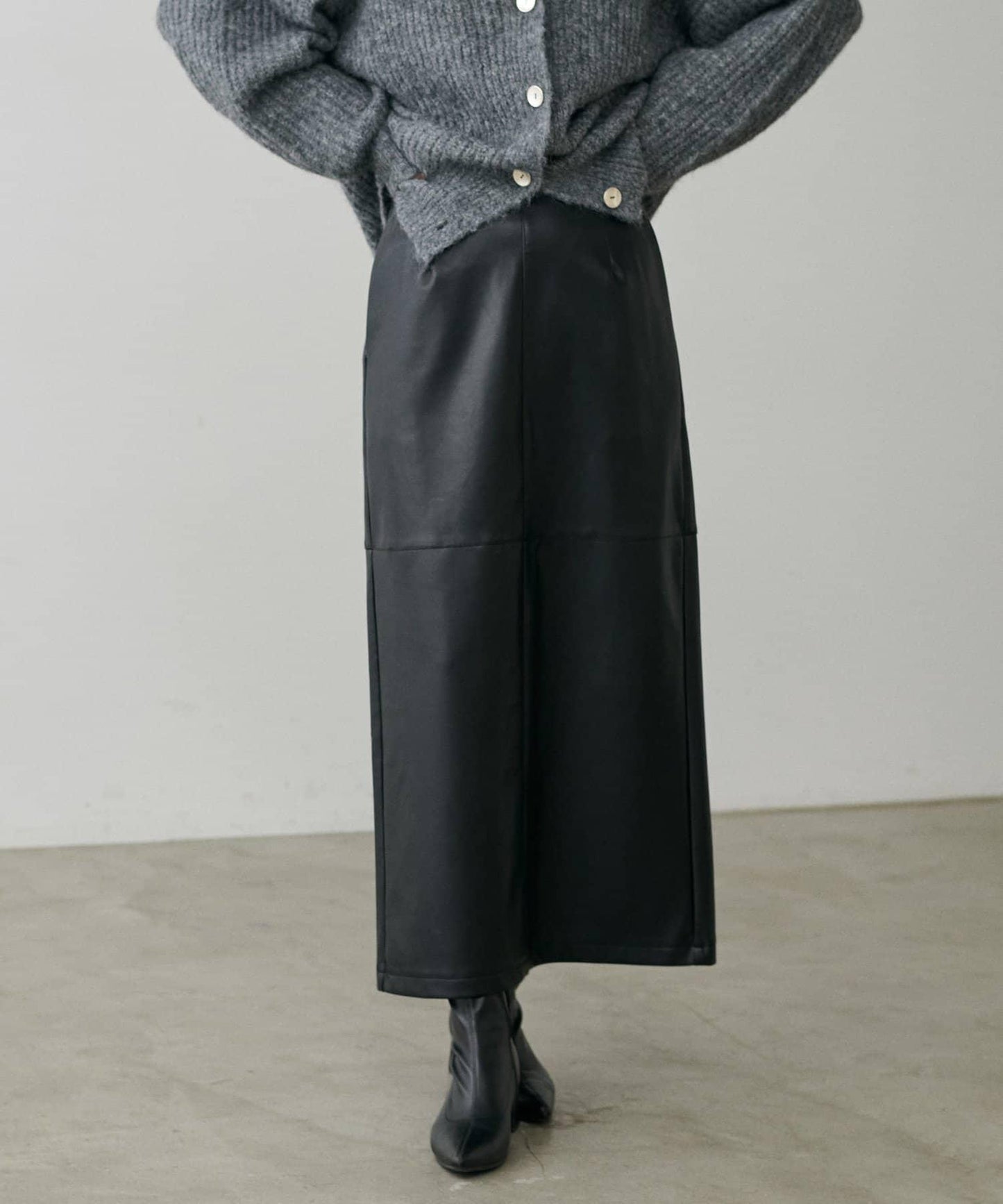 【yurie企畫】仿皮窄身半身裙