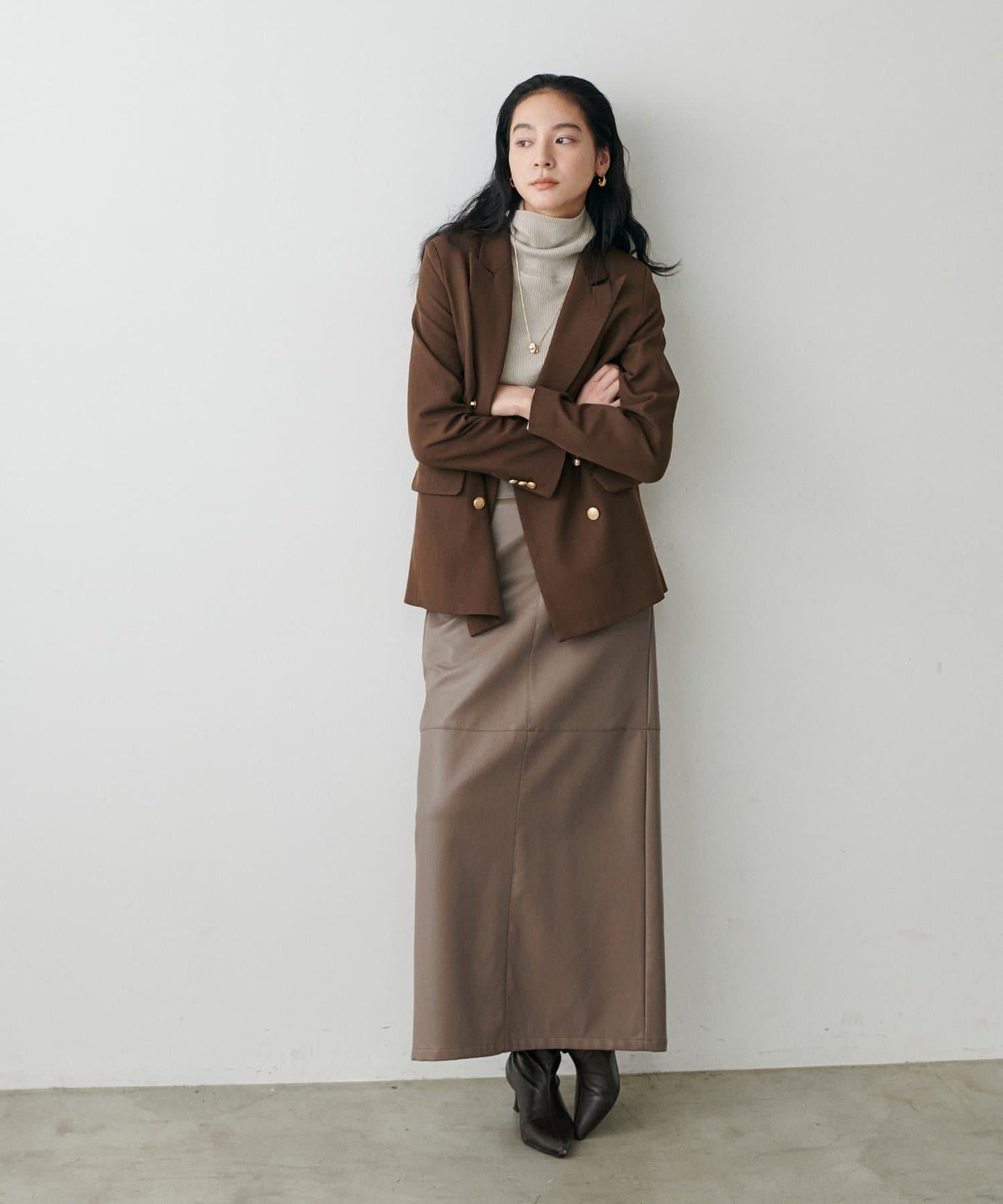 【yurie企畫】仿皮窄身半身裙