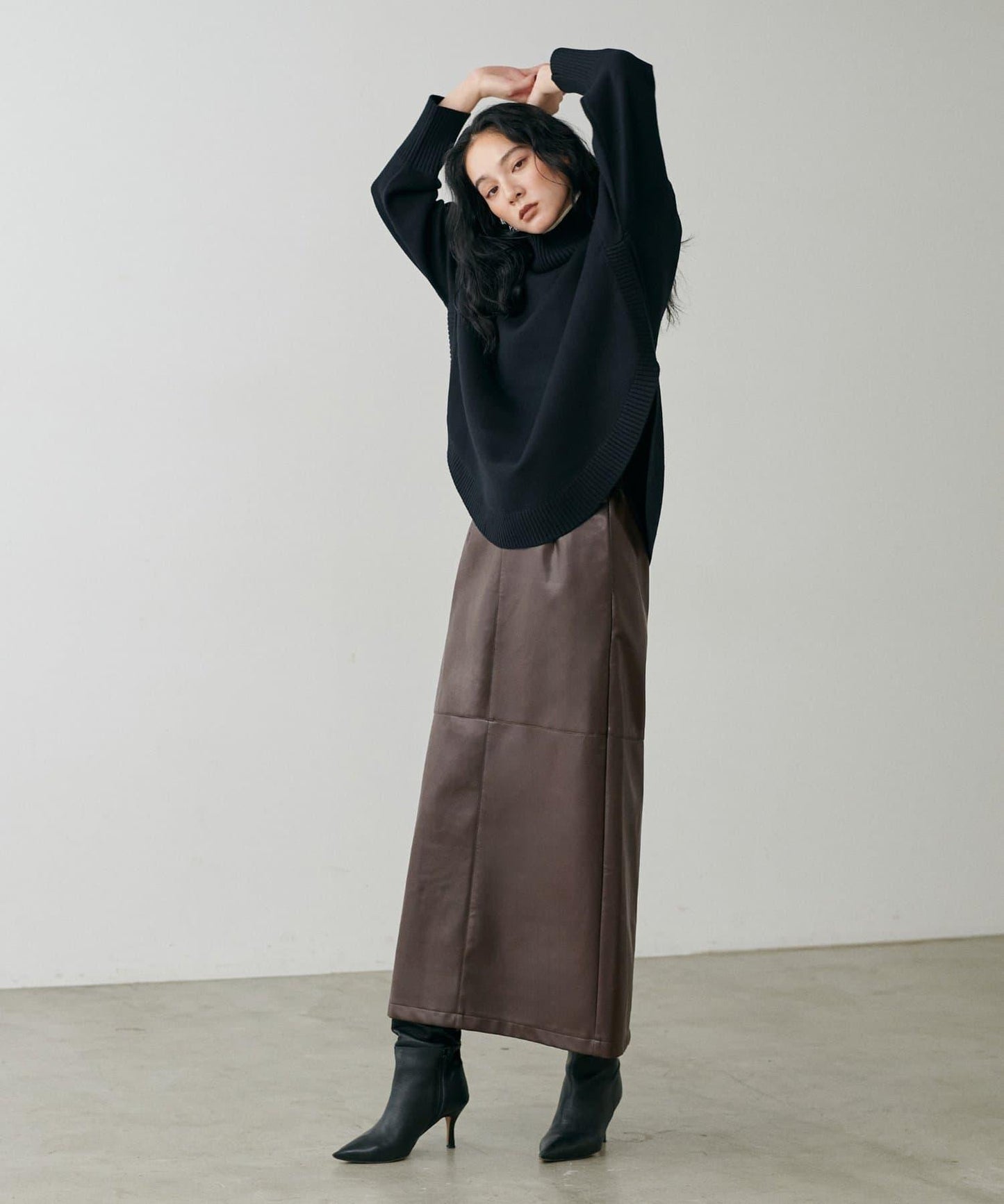 【yurie企畫】仿皮窄身半身裙