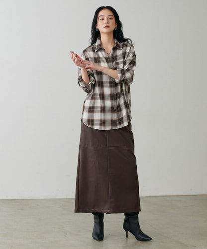 【yurie企畫】仿皮窄身半身裙