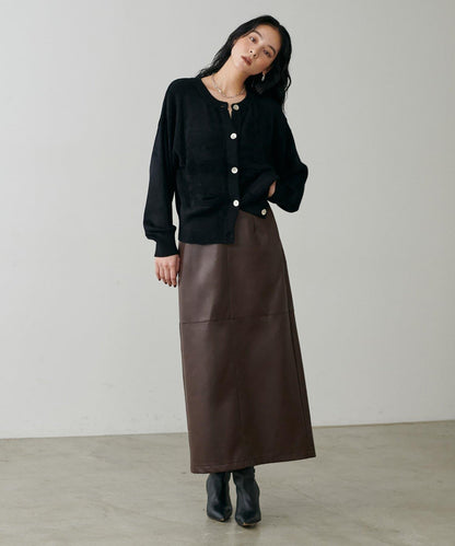 【yurie企畫】仿皮窄身半身裙