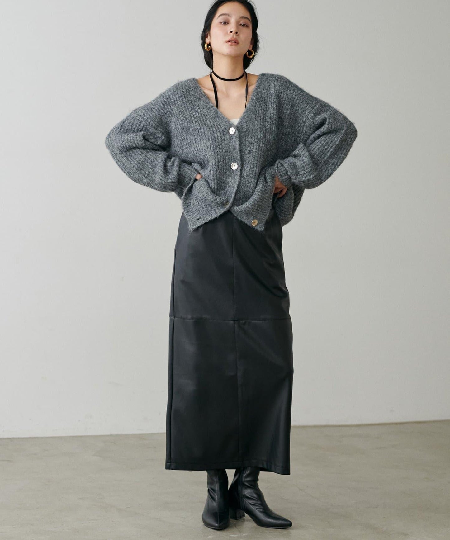 【yurie企畫】仿皮窄身半身裙