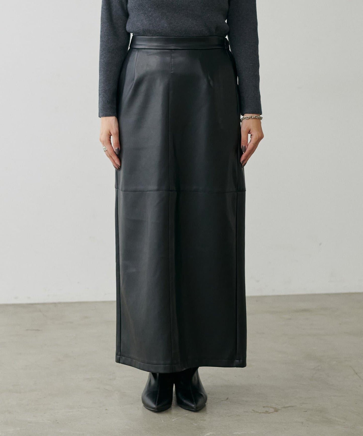 【yurie企畫】仿皮窄身半身裙