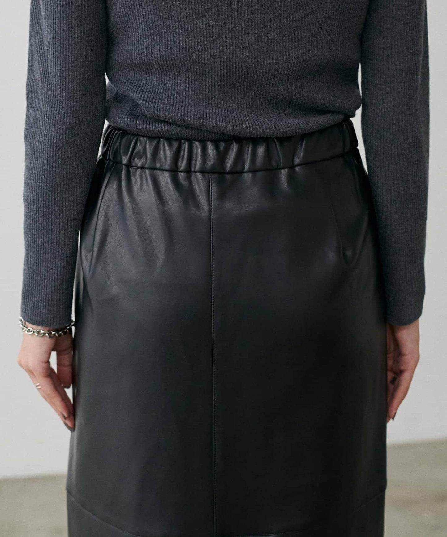 【yurie企畫】仿皮窄身半身裙