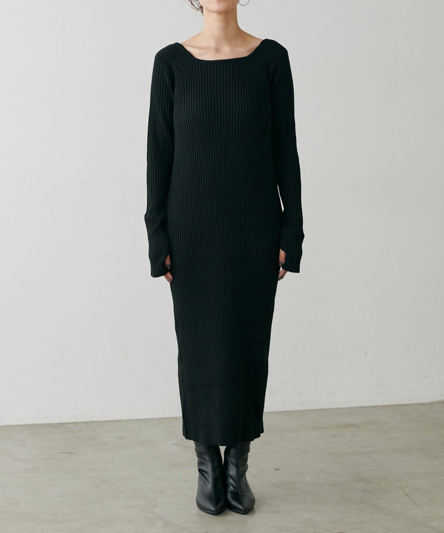 【S碼終於開售！】可選羅紋針織連衣裙×羽毛馬甲套裝