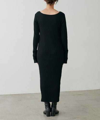 【S碼終於開售！】可選羅紋針織連衣裙×羽毛馬甲套裝