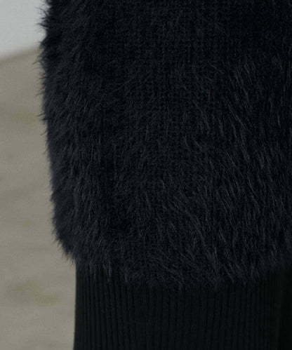 【S碼終於開售！】可選羅紋針織連衣裙×羽毛馬甲套裝