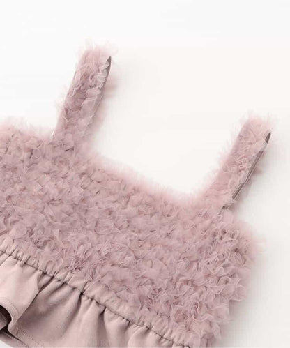 【可搭配套裝】麂皮荷葉邊吊帶背心&長袖T恤套裝