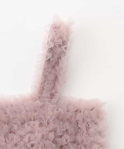 【可搭配套裝】麂皮荷葉邊吊帶背心&長袖T恤套裝