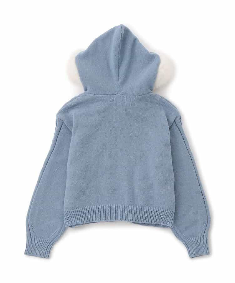 麻花針織毛絨連帽衫