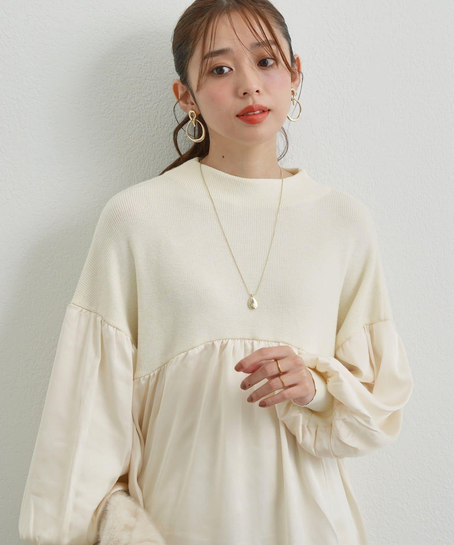 日常百搭中高領針織套頭衫