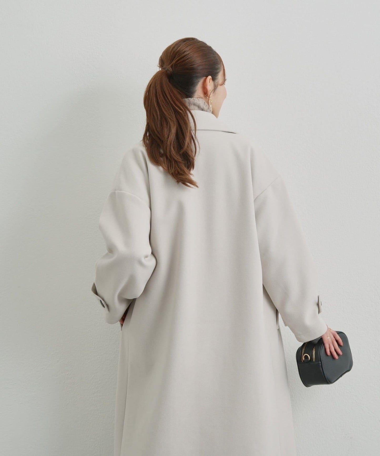 優雅成熟風格雙排扣長款大衣