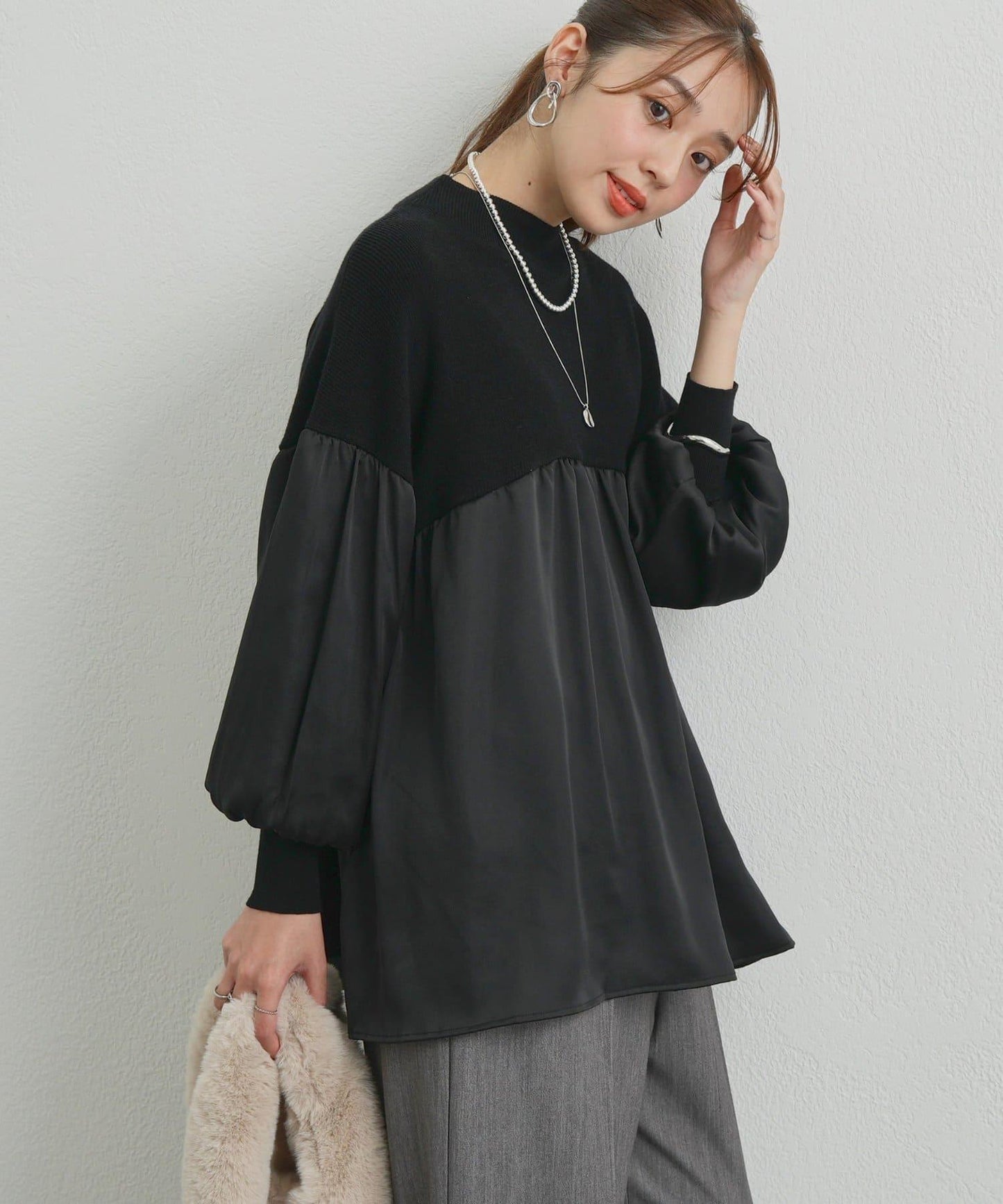 日常百搭中高領針織套頭衫