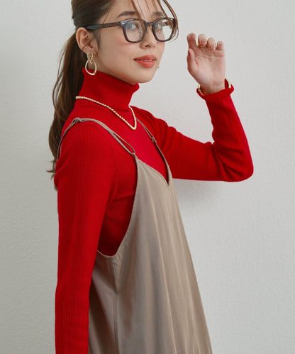 前後兩穿抽繩吊帶連衣裙