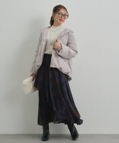 袖部毛絨拼接不規則羅紋針織衫