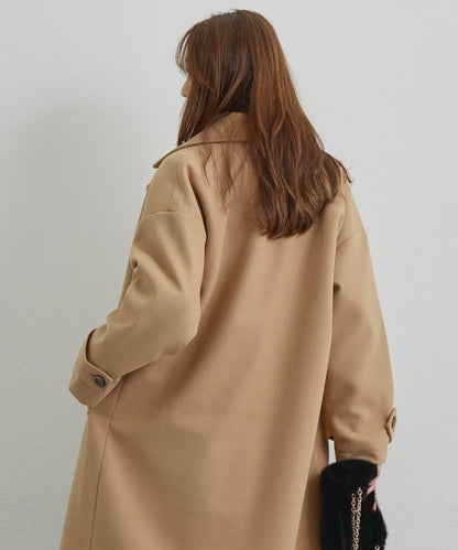 優雅成熟風格雙排扣長款大衣