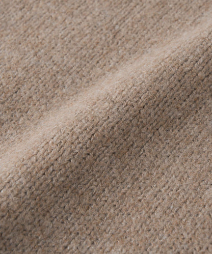 高搭配性羊毛風高領針織長款上衣