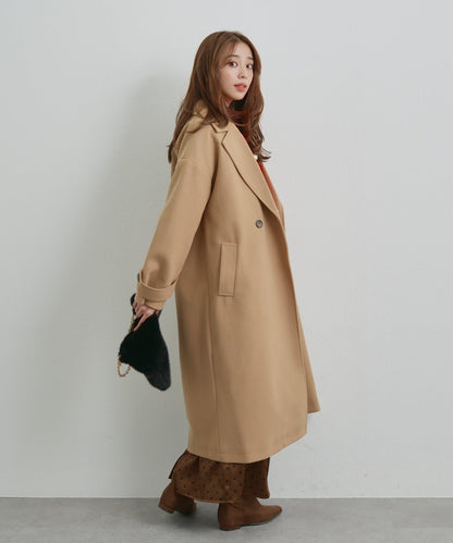 優雅成熟風格雙排扣長款大衣