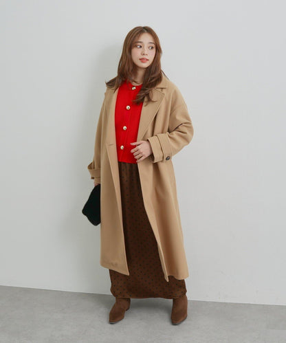 優雅成熟風格雙排扣長款大衣