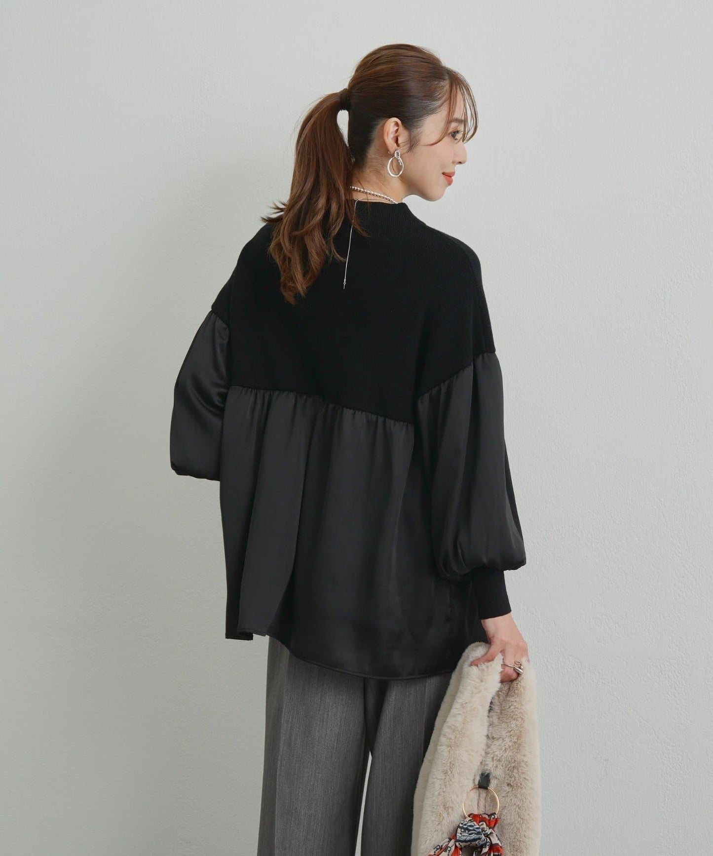 日常百搭中高領針織套頭衫