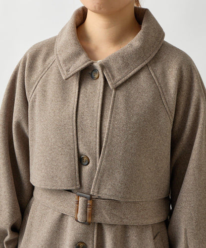 《大人のこなれ感》拼色單排扣長款大衣