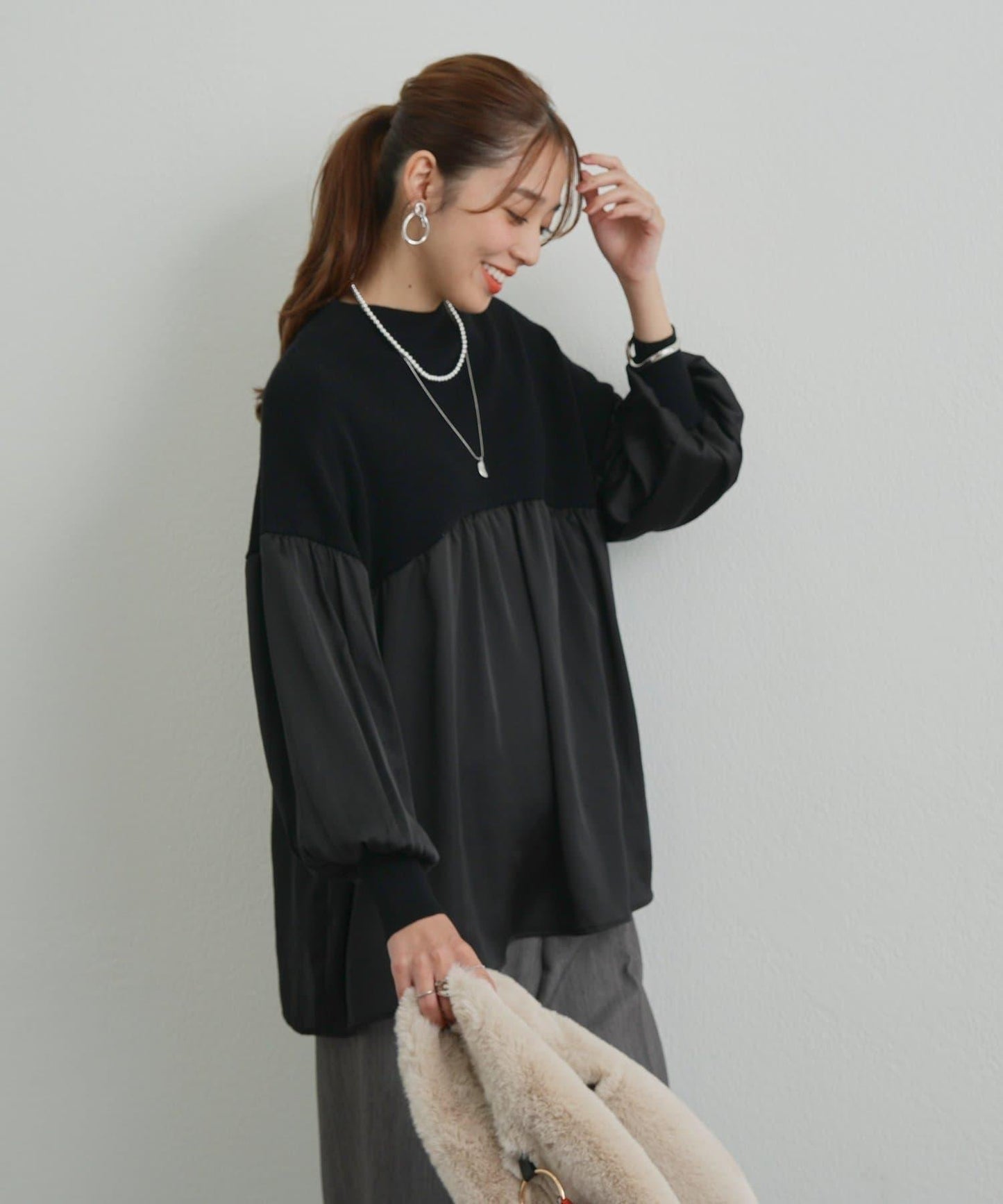 日常百搭中高領針織套頭衫